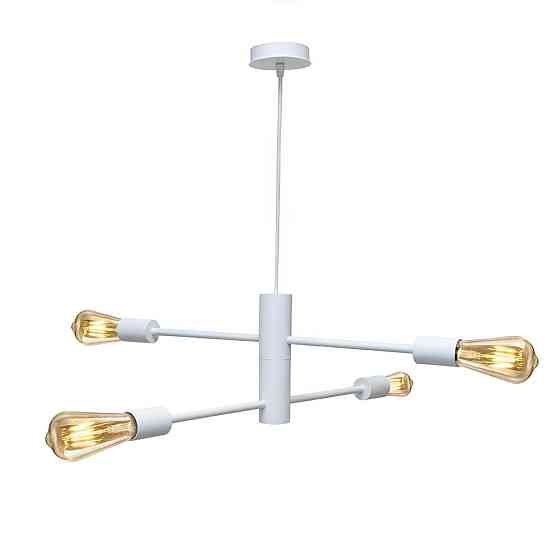Люстра подвесная MSK Electric Asket на четыре плафона Е27 NL 6120-4 WH белая Одесса