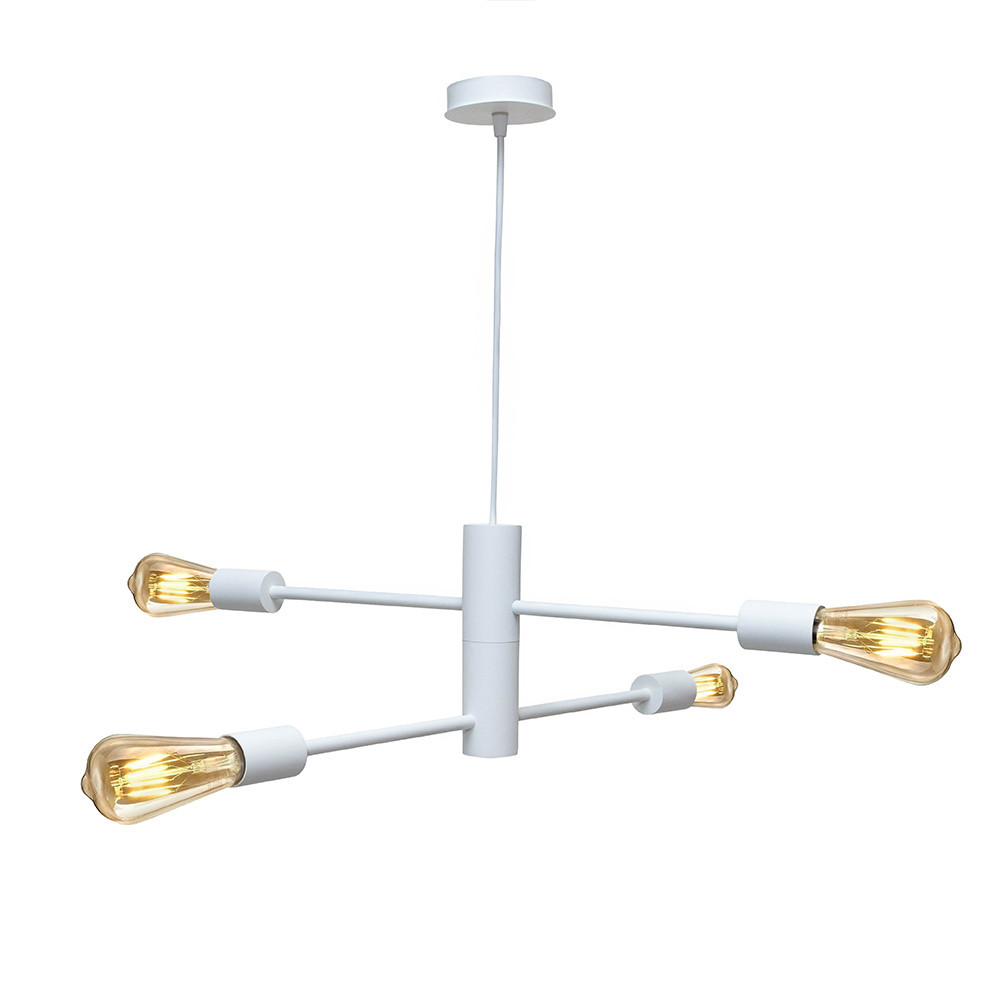 Люстра подвесная MSK Electric Asket на четыре плафона Е27 NL 6120-4 WH белая Одесса - изображение 2