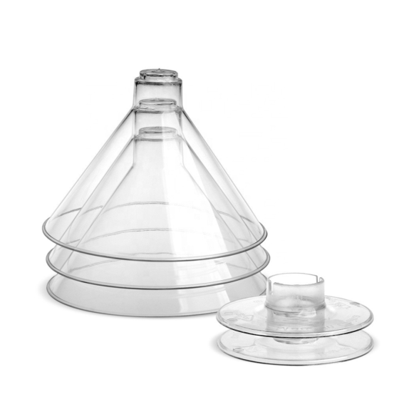 Набор стаканов десертных 150 мл, 10 шт, многоразовые, пластиковые для фуршетов креманка на съёмной ножке для десертов,прозрачная Каменец-Подольский