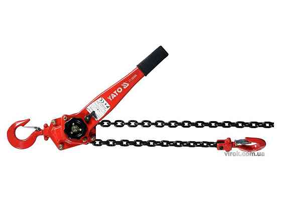 Лебідка ланцюгова ручна YATO : з дотягувачем, H= 1.5 м, F= 1.5 т  [1] Одеса