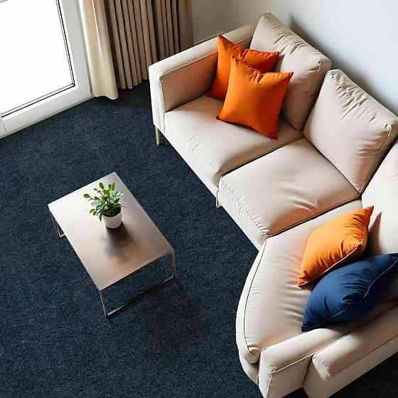 Самоклеящаяся плитка под ковролин темно-серая рулон Киев