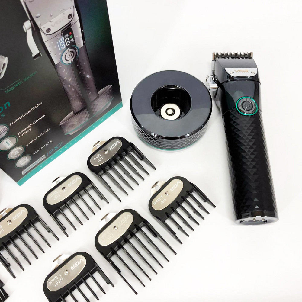 Машинка для стрижки акумуляторна з насадками VGR V-682, Машинка для стрижки волосся професійна LG-71 Львів - фото 4