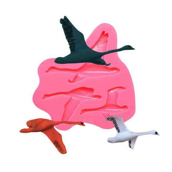 Молд силіконовий Дикі гуси 68 на 65 см рожевий Київ
