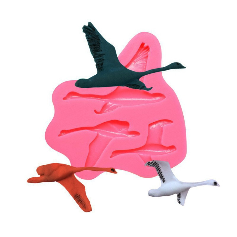 Молд силиконовый Дикие гуси 68 на 65 см розовый Киев - изображение 1