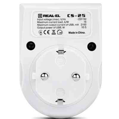 Зарядний пристрій REAL-EL 2*USB 10W (CS-25) Вінниця