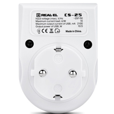 Зарядний пристрій REAL-EL 2*USB 10W (CS-25) Вінниця - фото 5