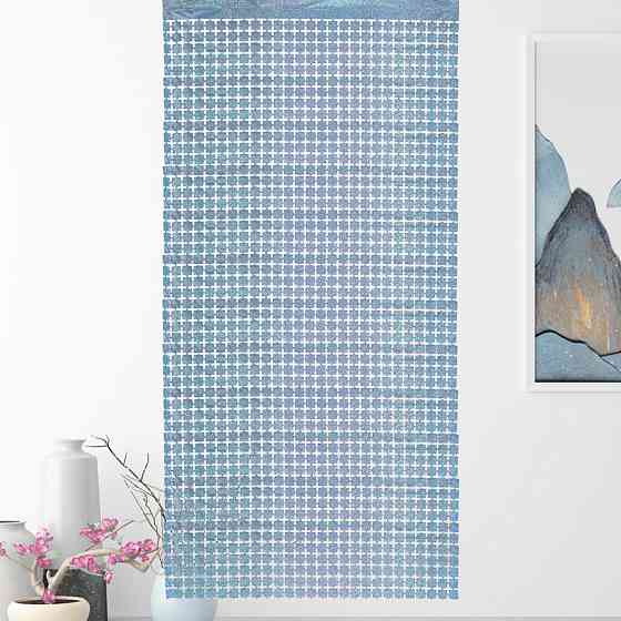 Дождик для фотозоны кубиками с голограммой 2 м на 1 м голубой Киев