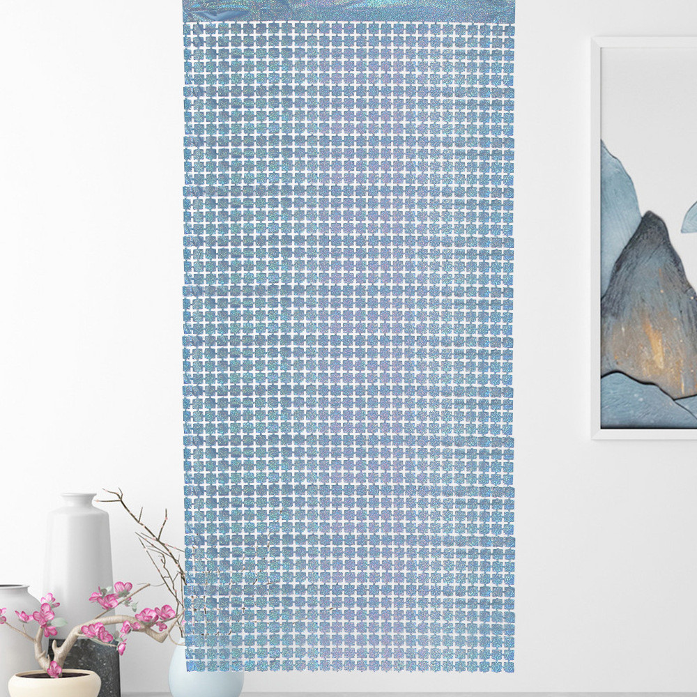 Дождик для фотозоны кубиками с голограммой 2 м на 1 м голубой Киев - изображение 1