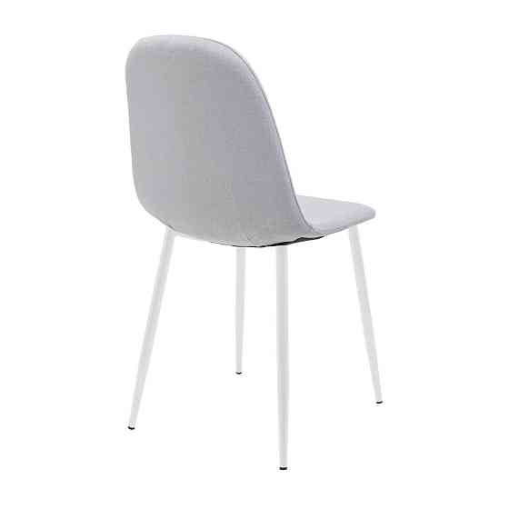 Стілець крісло м'який MacaoDesign U Sorrento 23 білі ніжки Светло-серый Київ