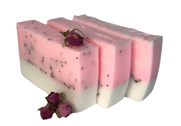 Мило ручної роботи "Рожеве" натуральне, ароматне, на оліях, 140 г Київ - фото 1