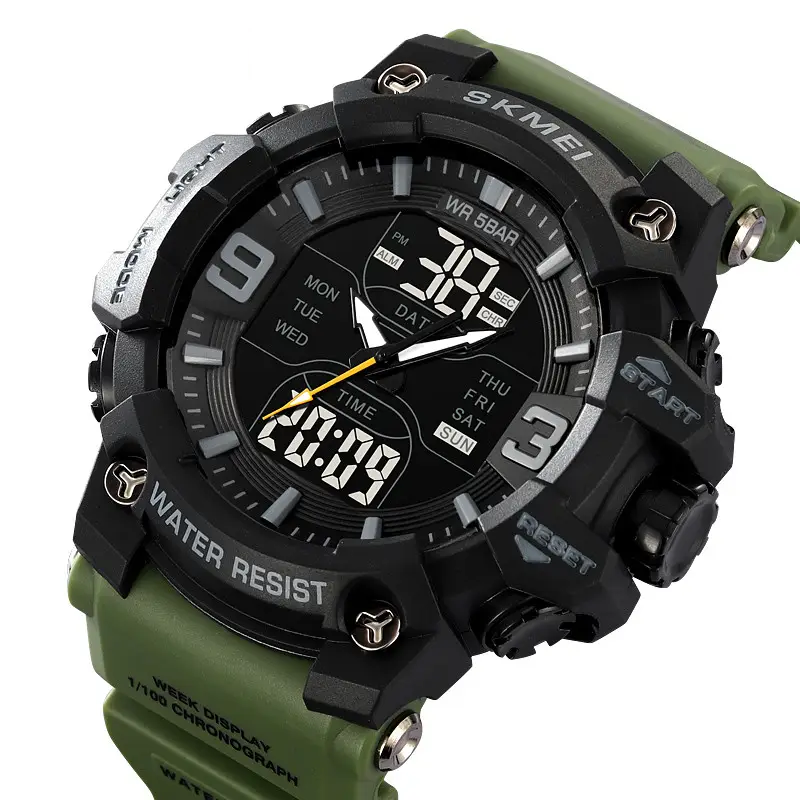 Годинник чоловічий наручний спортивний Skmei 2222 (Зелений) Вінниця - фото 2