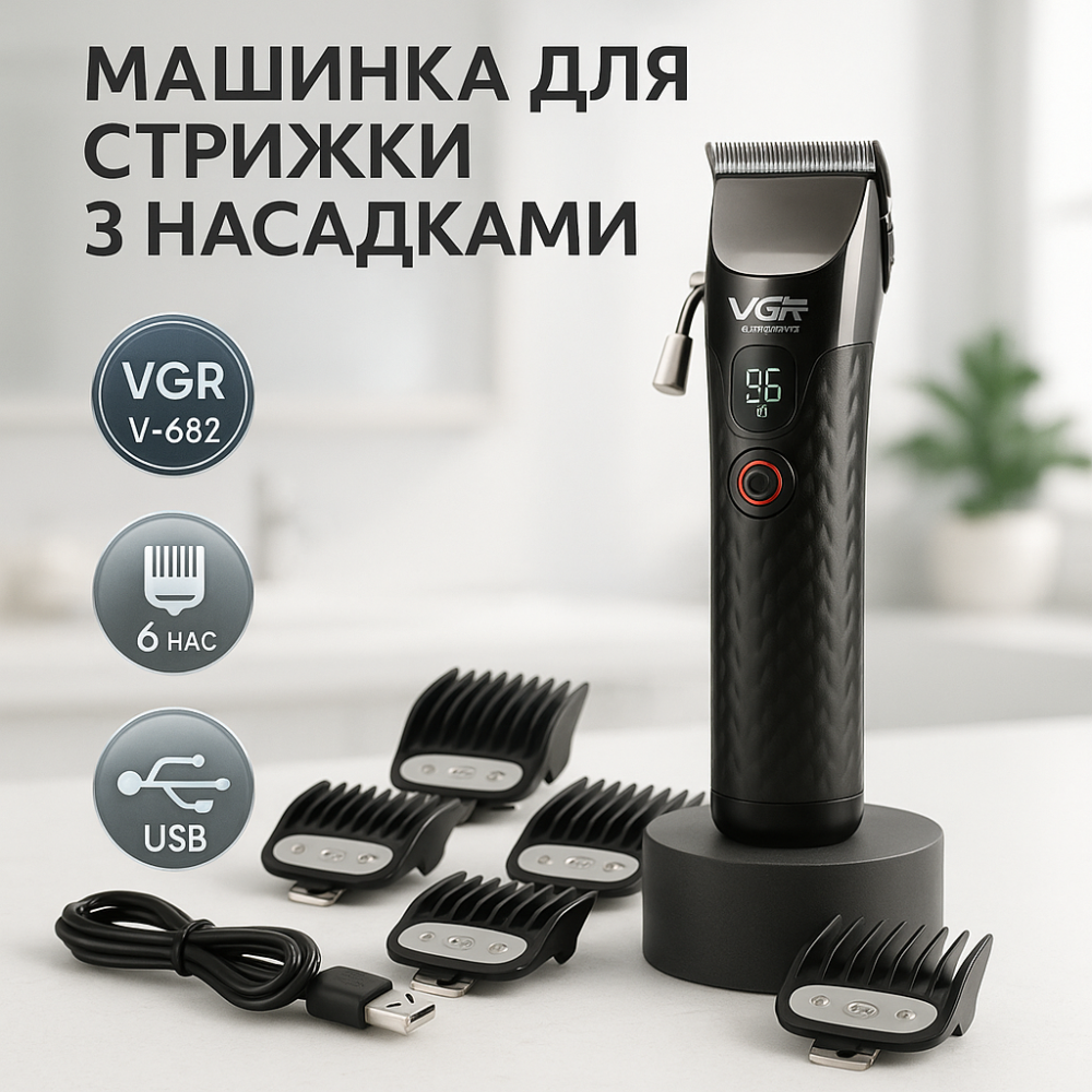 Хороший беспроводной триммер VGR, Профи машинка для стрижки волос, Стильная машинка для стрижки CG-29 Львов - изображение 17