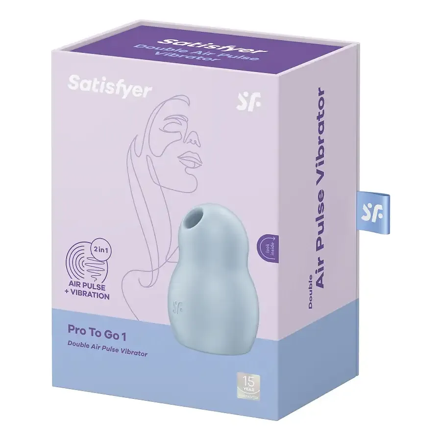 Вакуумний стимулятор з вібрацією Satisfyer Pro To Go 1 Blue Львів - фото 7