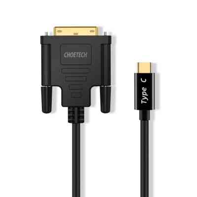 Кабель мультимедійний USB-C to DVI M 1.8m black Choetech (XCD-0018-BK) Вінниця