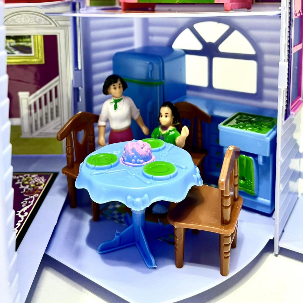 Ляльковий будиночок Limo Toy з фігурками розкладний Ліловий (F611) Чернігів - фото 8