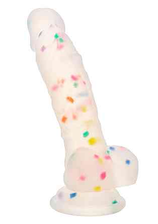 Фалоімітатор з рідкого силікону CalExotics Studs Dildo, різнокольоровий, 17,7 × 3,8 см Sex Aura Київ