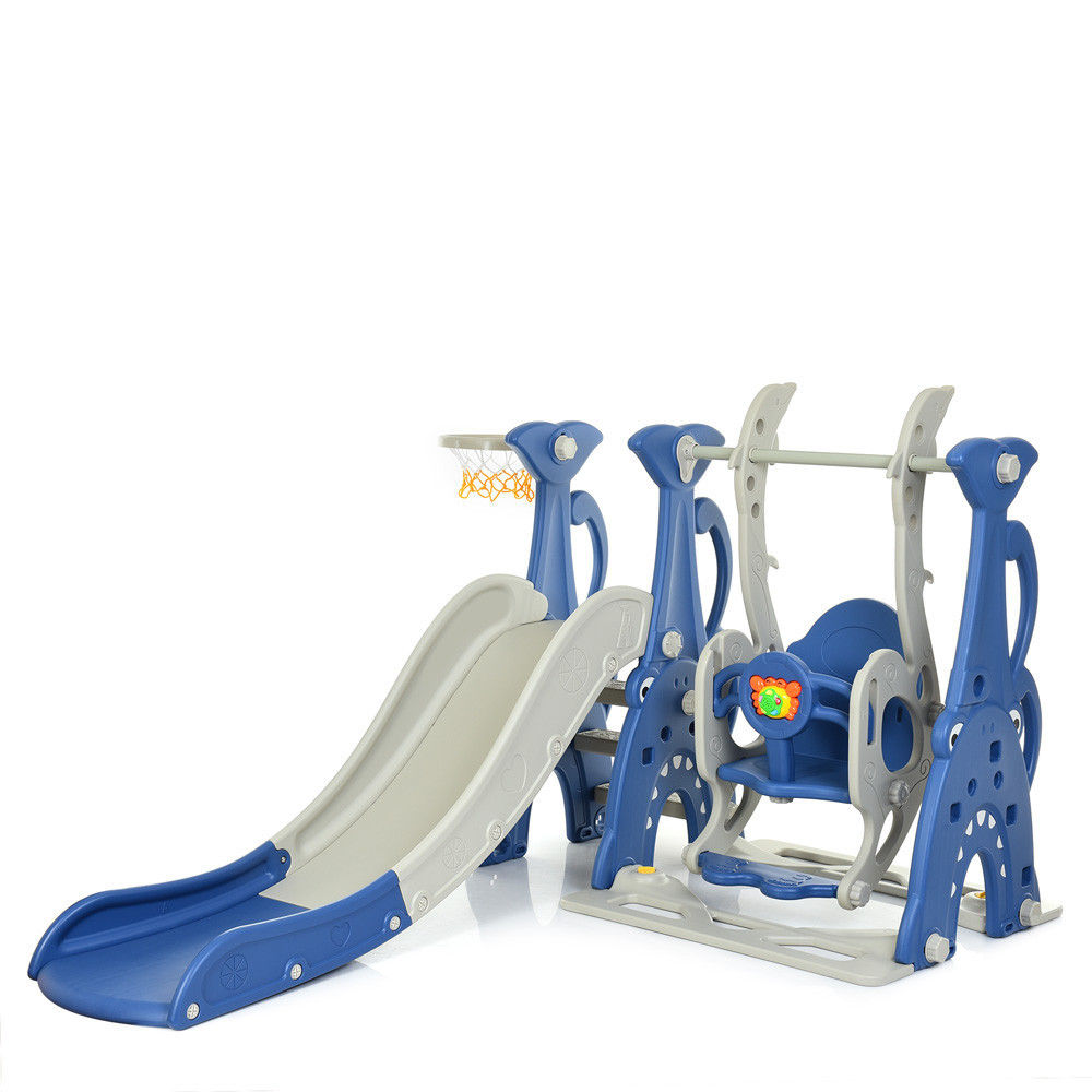 Детский игровой комплекс Bambi 3в1 (горка качеля баскетбол) (WM19083A-4) для детей Киев - изображение 1