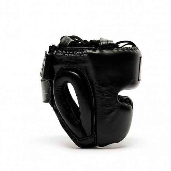 Боксерський шолом з бампером Leone Greatest Black S/M професійний захист для боксу, ММА та єдиноборств Київ