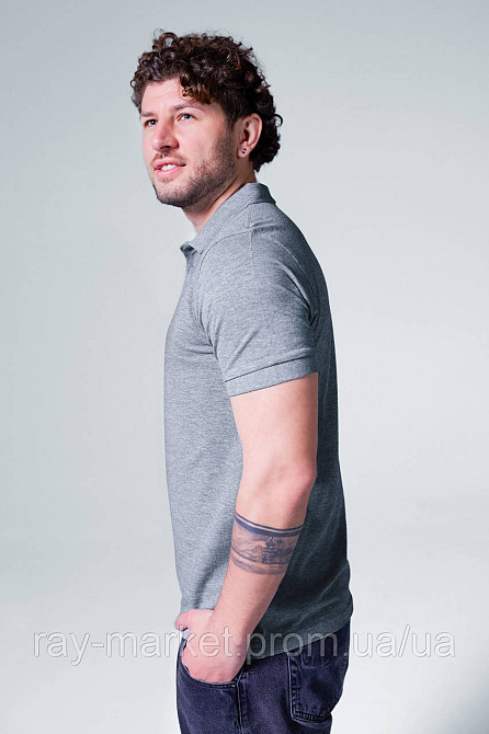 Поло класичне Stedman Lux Polo чоловіче сірий меланж (ST9060-GYH) M Київ - фото 4