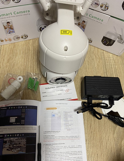 3G 4G із сімома картою Камера відеоспостереження ip wifi поворотна. Київ - фото 5