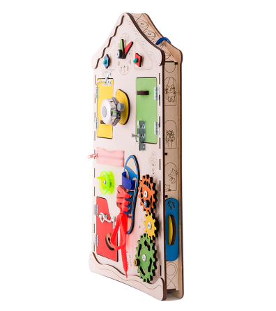 Дитяча дошка будиночок розвиваюча. Бізіборд D008, 38х56х6 Вінниця