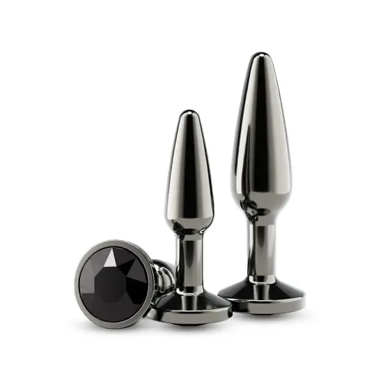 Набір анальних пробок NS Novelties Rear Assets - Tapered Trainer Kit - Gunmetal - Black Львів