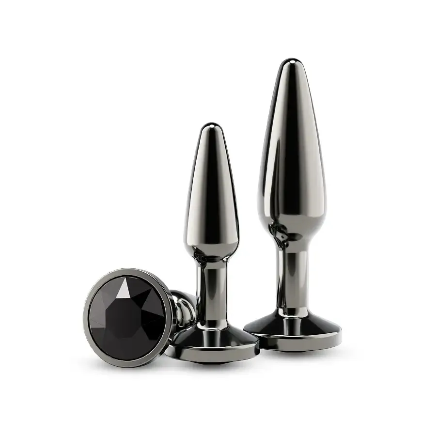 Набір анальних пробок NS Novelties Rear Assets - Tapered Trainer Kit - Gunmetal - Black Львів - фото 1