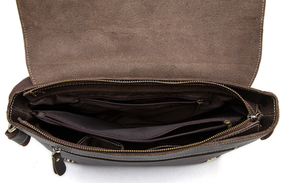 Сумка мужская горизонтальная на плечо Vintage 20007 Коричневая Киев
