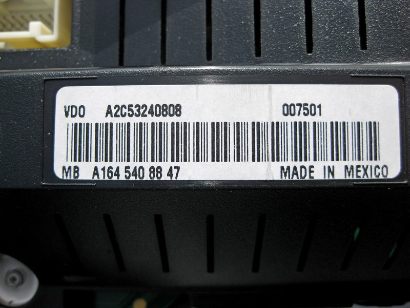 Mercedes-Benz  A1645408847 Щиток - панель приладів бензин USA ML W164 GL X164 Одесса - изображение 4