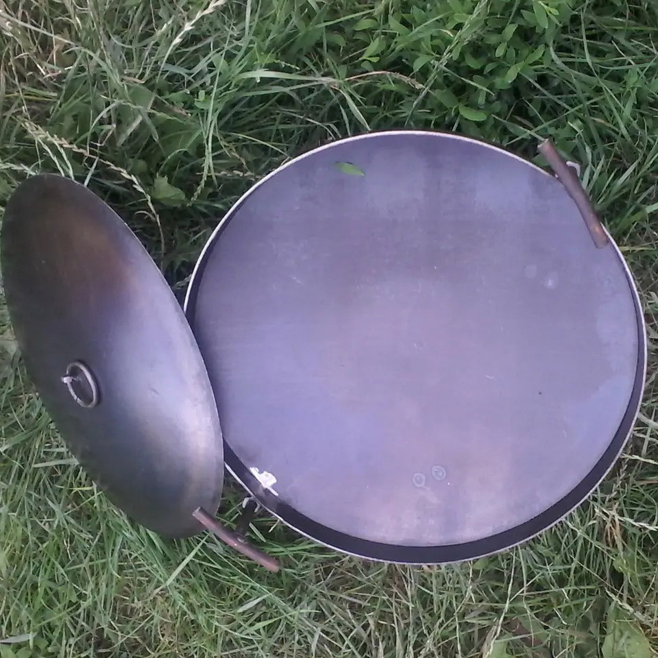 Сковорода з диска борони для багаття 60 см з кришкою та чохлом для пікніка, диск для смаження Київ - фото 3