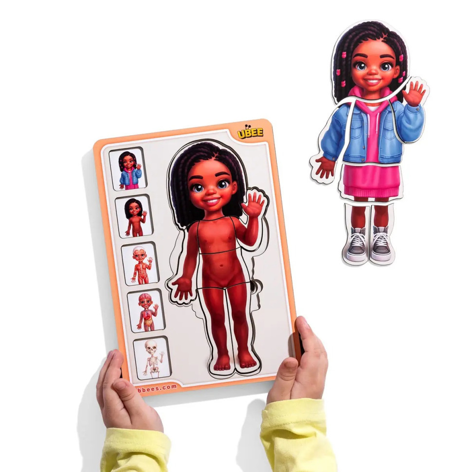 Дерев'яний пазл-вкладиш "Анатомія людини - дівчинка-3" (ПСД264) PSD264 будова тіла Вінниця - фото 3