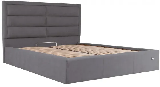 Кровать Двуспальная Orlando VIP 160 х 200 см Мисти Dark Grey С дополнительной металлической цельносварной рамой Темно-серый Киев