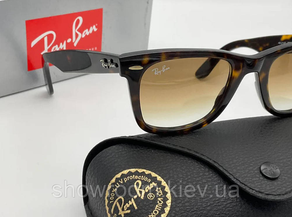 Жіночі сонцезахисні окуляри RAY BAN Wayfarer 2140 (902/51) LUX Київ - фото 4