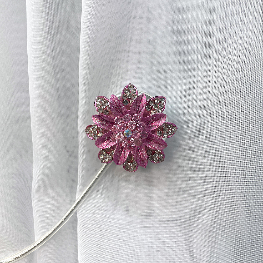 Магніти для штор та гардин "Flowers" набір 2 шт Рожевий (81-221) Київ - фото 2