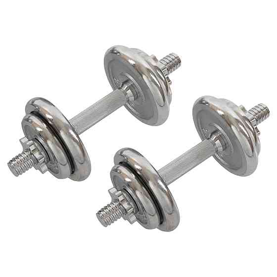 Набір хромованих гантелей 2 по 10 кг в кейсі Zelart-9644 Київ