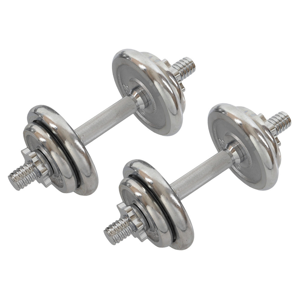 Набір хромованих гантелей 2 по 10 кг в кейсі Zelart-9644 Київ - фото 2