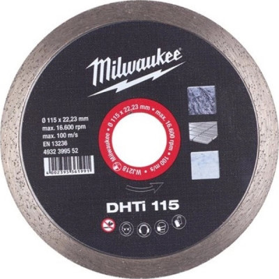 Круг відрізний Milwaukee алмазний для керамічної плитки DHTI 125, 125мм (4932399553) Вінниця - фото 1