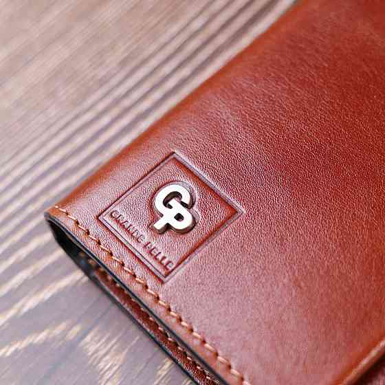 Барсетка из гладкой кожи Grande Pelle 11421 Коричневый Киев