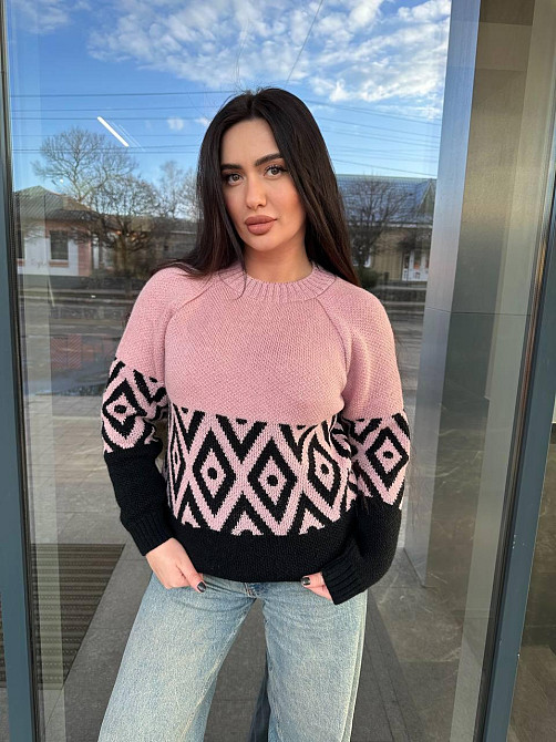 Жіночий модний светр орнамент 42-56р Київ - фото 10