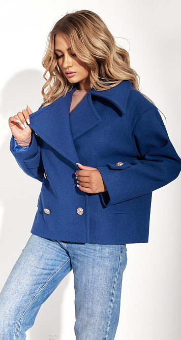 Укорочене пальто з красивим коміром (42) Київ - фото 2