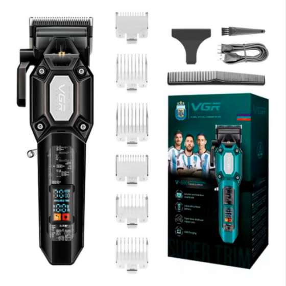 Машинка для стриження акумуляторна VGR V-600 clipper LCD (6 насадок) Вінниця