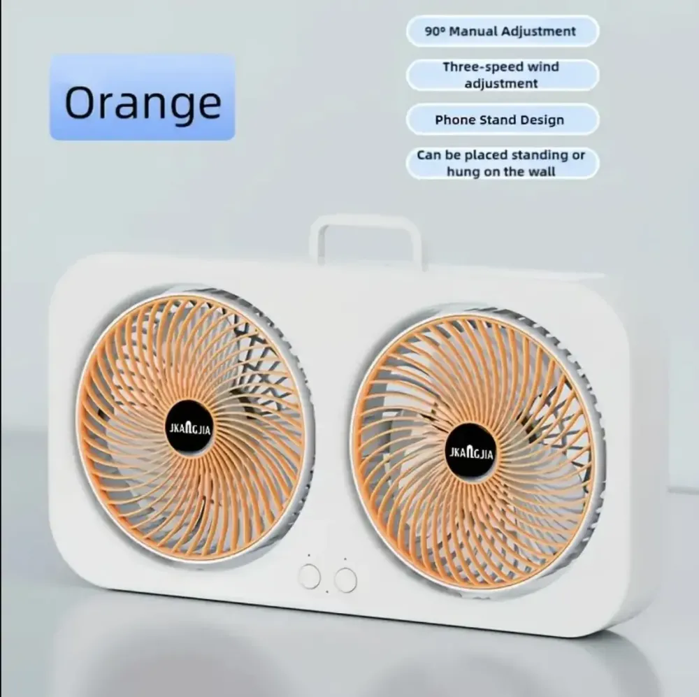Компактный настольный вентилятор с двойным потоком воздуха и циркуляцией воздуха AND LY-879 Коломия - фото 4