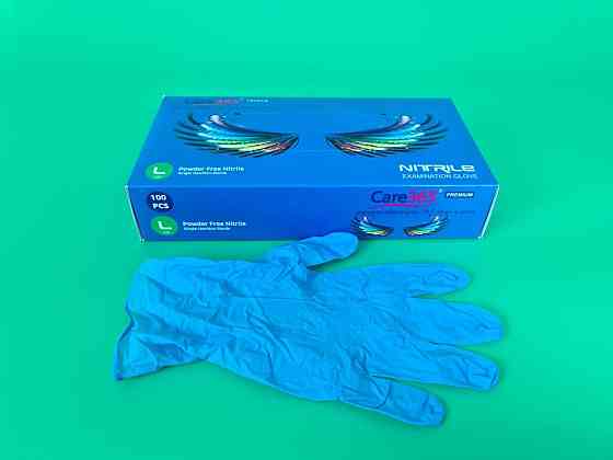 Рукавички Нітрил Синій (100 шт.) L (1 пачка) Харків