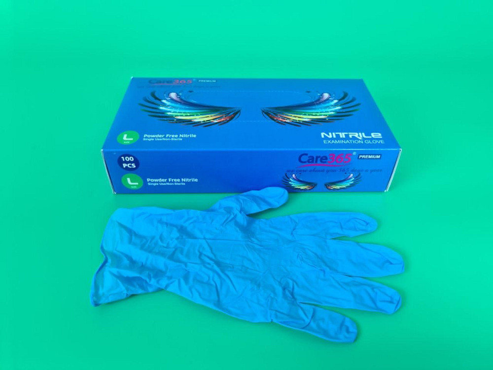 Рукавички Нітрил Синій (100 шт.) L (1 пачка) Харків - фото 4