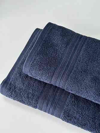 Комплект полотенец с бордюром Ideal Textile 2 шт (50х90+70х140 см) 500 г/м2 (56860401) Графітовий Черновцы