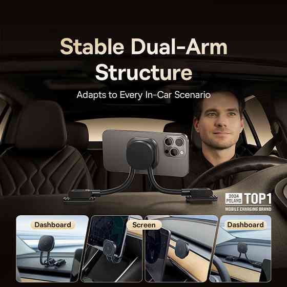 Автотримач для телефона Baseus PrimeTrip C03s Magnetic Car Mount (Stick-on Type, Cosmic Black) Київ