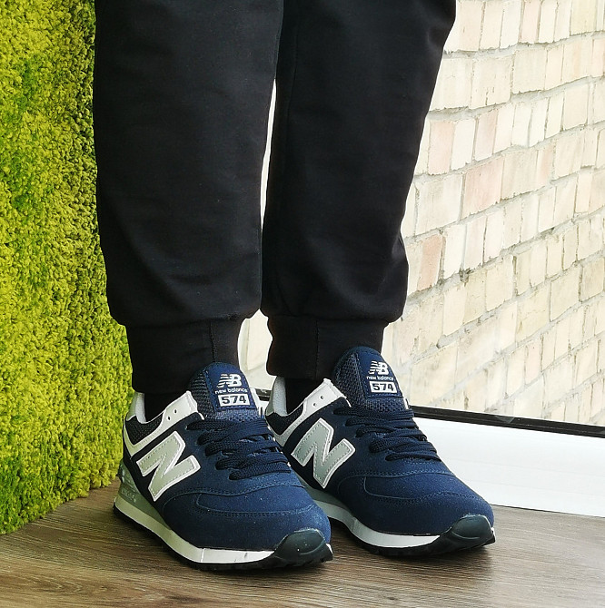 Сині Кросівки New Balance 574 Жіночі Чоловічі Замшеві Нью Баланс (розміри: 36,37,38) - 63-8 Дніпро - фото 8