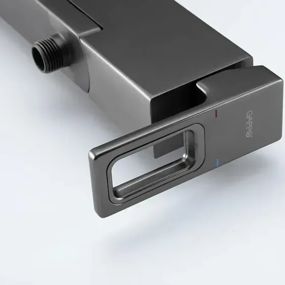 Змішувач для ванни з душовим гарнітуром GAPPO G3217-9 графіт Київ