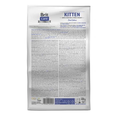 Корм сухий Brit Care Cat Grain Free Kitten Gentle Digestion Strong Immunity для кошенят для міцного імунітету з лососем 400 Київ - фото 3