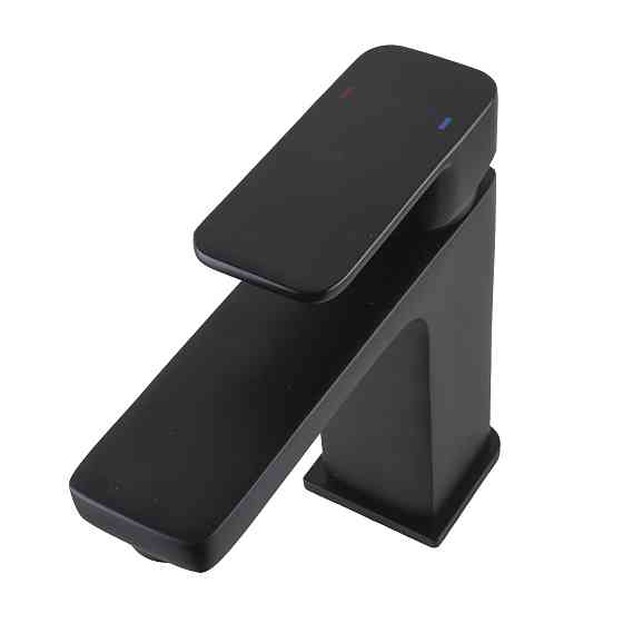 Змішувач для умивальника Globus Lux Milano GLM-0401-10-BB латунь на гайці, Чорний Мат. Луцк